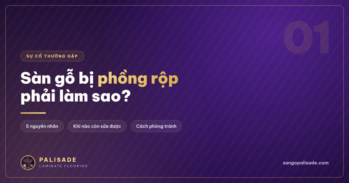 Sàn gỗ bị phồng rộp phải làm sao? Nguyên nhân và cách xử lý