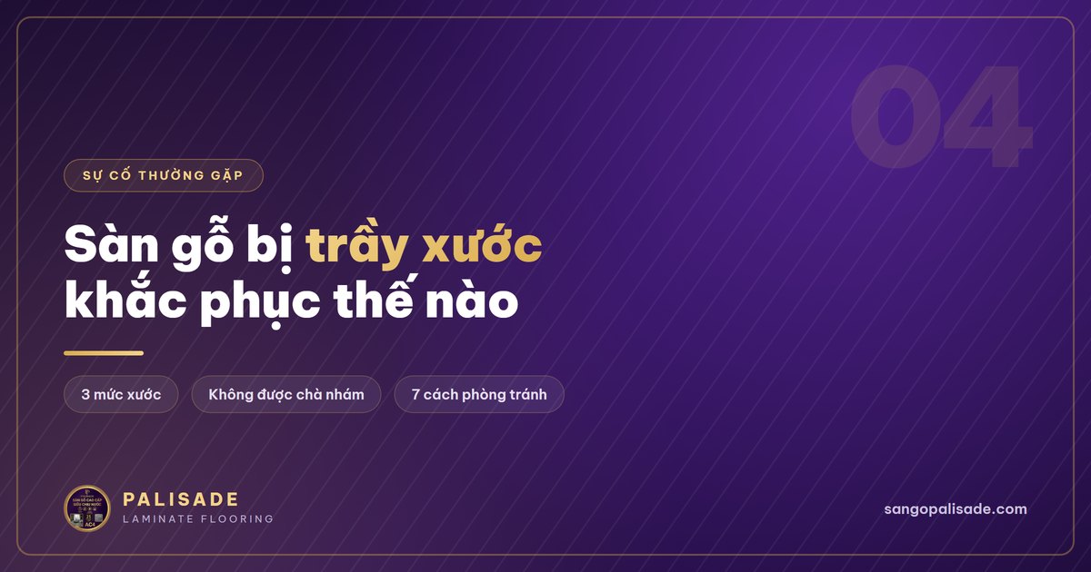 Sàn gỗ bị trầy xước: cách khắc phục và phòng tránh