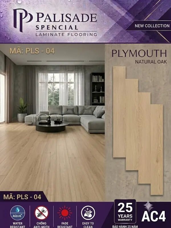 Sàn gỗ Palisade PLS-04 Plymouth Natural Oak