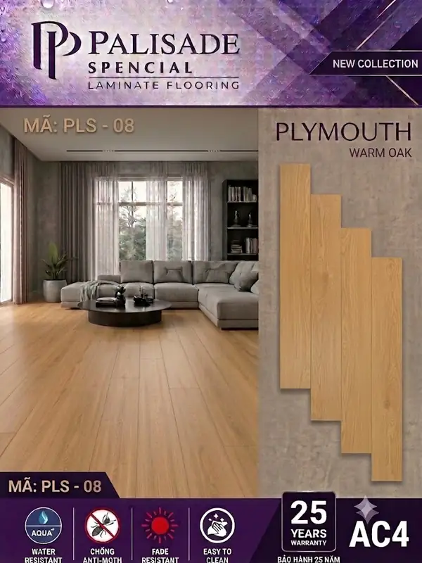 Sàn gỗ Palisade PLS-08 Plymouth Warm Oak